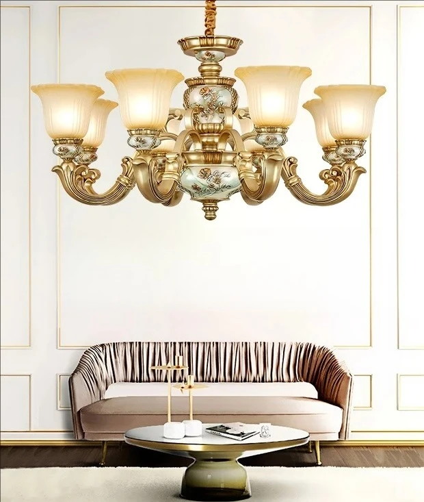Modern Simple Premium Lighting for Full House,Grand Retro Luxury European Resin Chandelier