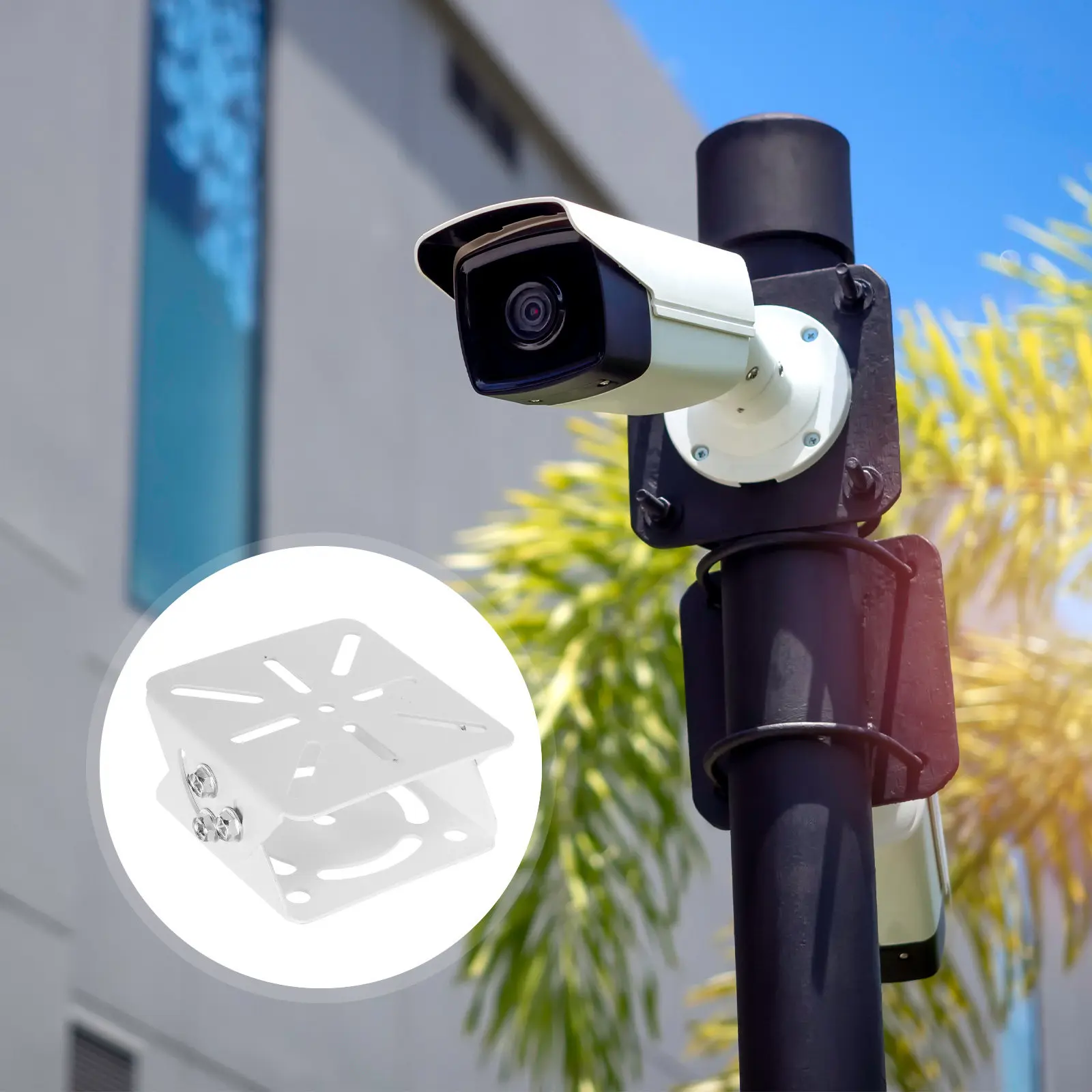 Universal Camera Bracket Wall Mount Adjustable Steel Cctv Holder for Monitoring Systems Indoor Outdoor Stable Weather Resistant