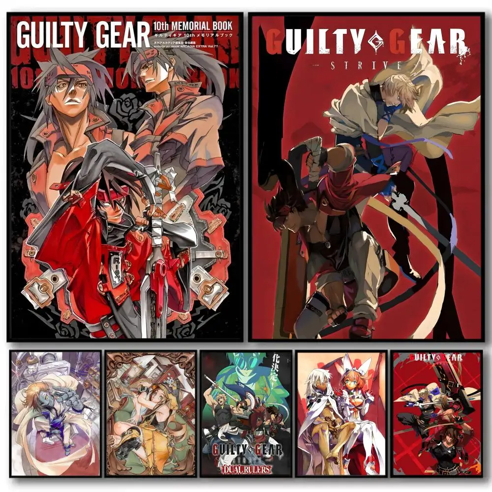 Game G-Guilty Gear  Painting Calligraphy Cotton Canvas Wall Art Poster Quality Decor Painting for Living Room Home Decor