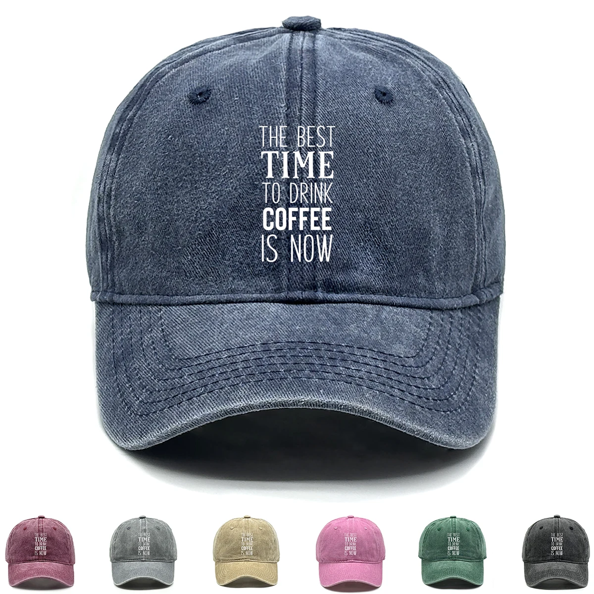 TIME TO DRINK COFFEE Snapback Бейсбольная кепка Шляпа дальнобойщика Регулируемая кепка для мужчин и женщин Теннисные головные уборы Уличный стиль