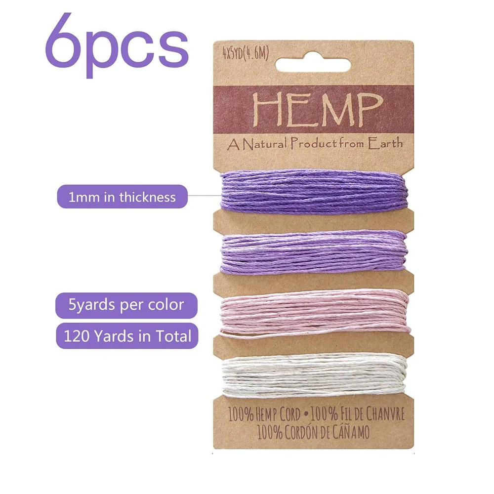 MLGB-Thread Cord For Jewelry Making,Multi-Color Flax String Cord, Natural Twine Cord Rope String For Craft Making Accessories