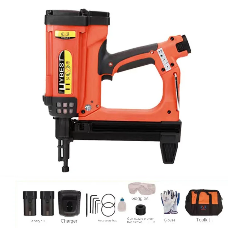 Imagem -02 - sem Fio Gás Rápido Nailer Air Nailer para Carpintaria Concreto Porta e Janela Calha Decorativa Gsr40a Nailer Fixo Ajustável