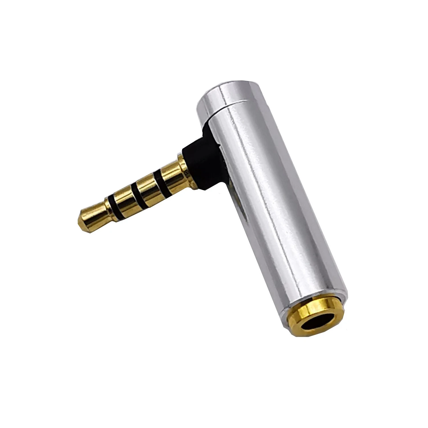 JavicTech 90 Degree TRS 3.5mm Male to Female Audio Stereo Jack Plug AUX Connector for Headphone, Tablet, MP3 Player, Smartphone