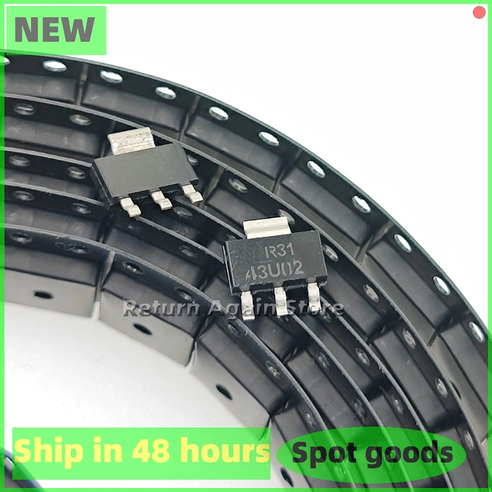 Transistor MOSFET SMT de efecto de campo Original, 43U02 SOT-223, uso común en placas de computadora automotrices, 10 unidades por lote