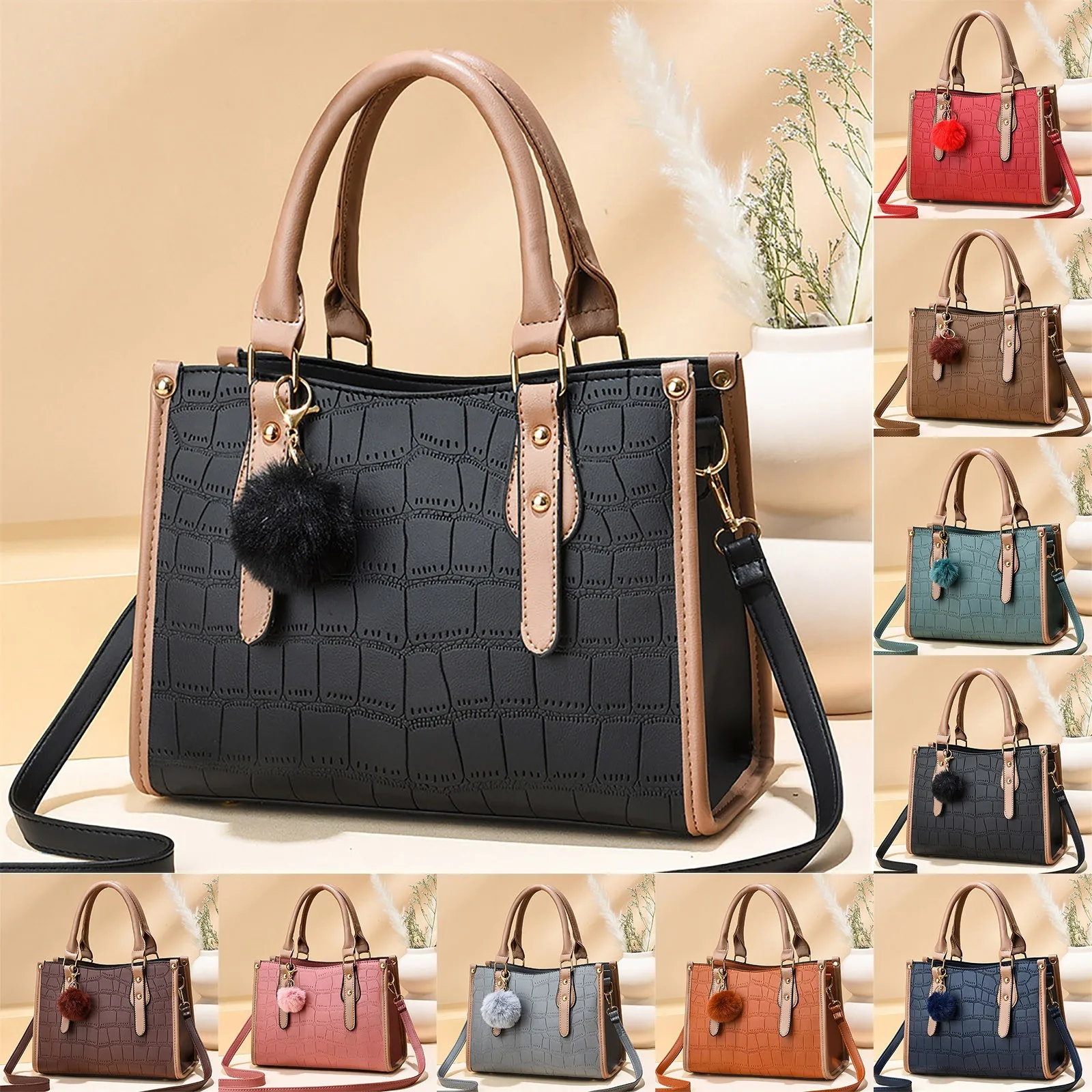 

Автомобильная сетчатая сумка Автомобильная сетчатая карманная сумка-держатель с простым узором; Большая вместительная сумка на одно плечо с галькими зернами;