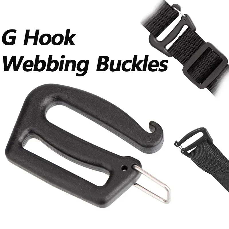 yZ[z3/5/10pcs DIY G Hook Webbing Buckles Quick Release 25/38mm Backpack Bag Clips for Luggage Sack Hiking Backpack Strap Outdoor