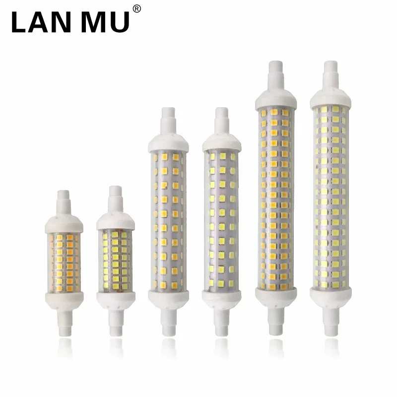 R7s LED 78mm 118mm 135mm Bóng Đèn LED 6W 9W 12W SMD 2835 Lampada đèn Led 220V-240V AC Thay Thế Halogen Đèn Pha