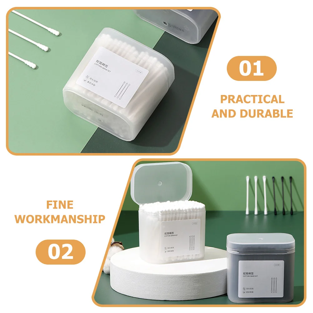 أدوات تطبيق الأذن القطنية، مسحات تنظيف الأذن، استخدام فردي، امتزاز قوي، مقبض مريح، إزالة المكياج، المنزل، السفر، الجمال
