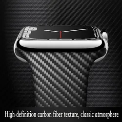 Silicone Strap For Apple Watch Band 44mm 40mm 45mm 41mm 49mm 42mm 38mm Carbon bracelet iwatch series 9 8 7 se 3 4 5 6 Ultra 2