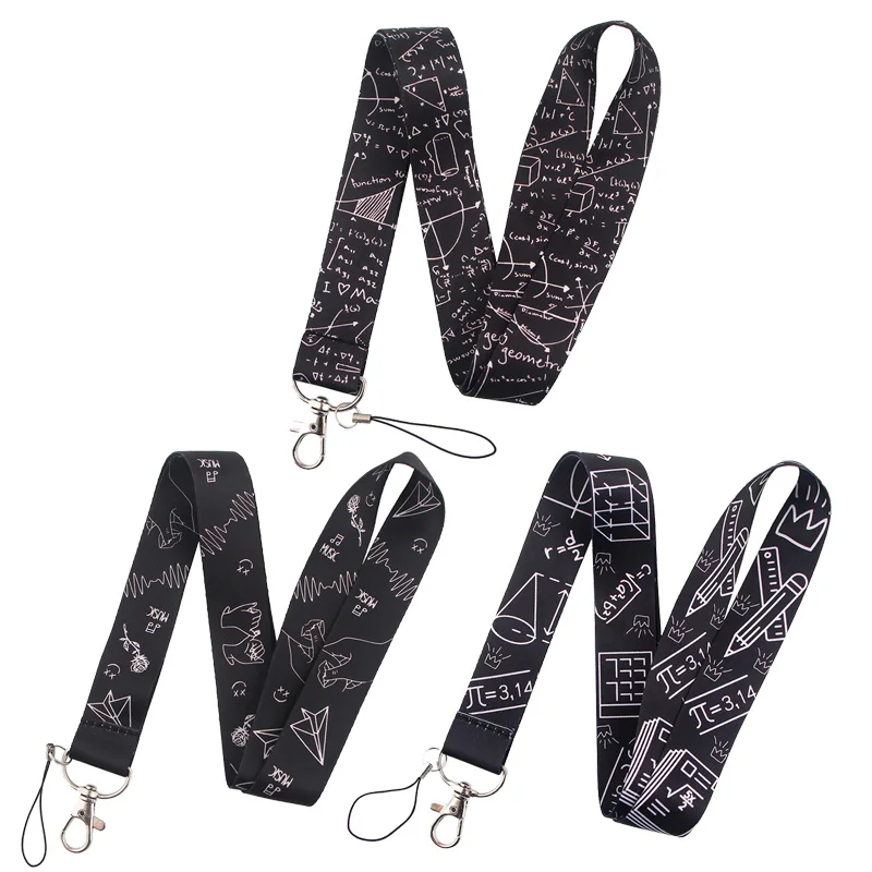 

Mathematics Physical world Paper Plane Funny art Lanyard Neck Key Strap for Phone Keys ID Card Cartoon webbings ribbons