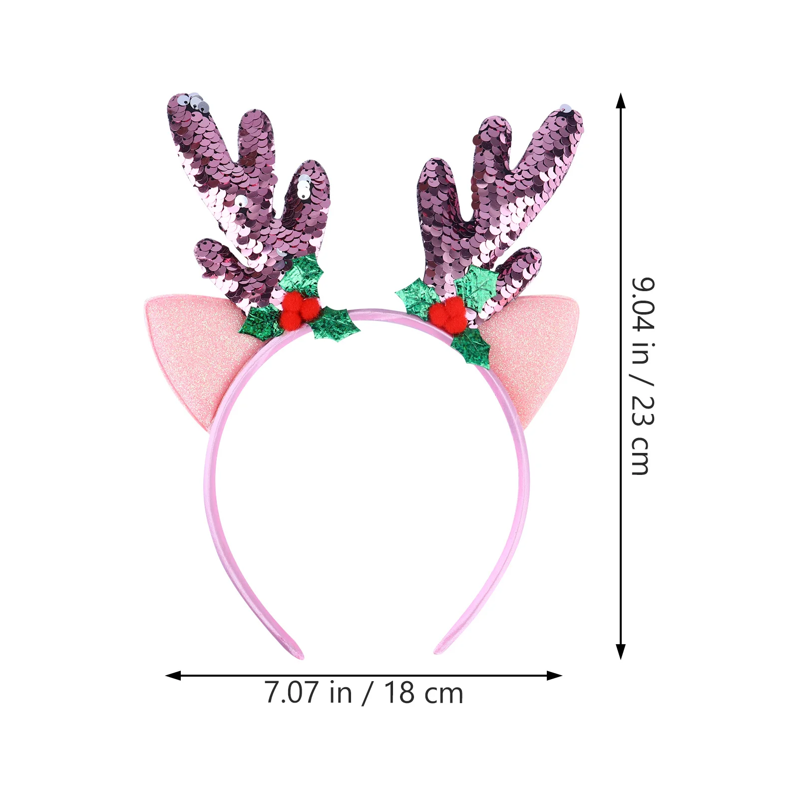 عيد الميلاد الرنة قرن الوعل عقال الأيائل آذان هيرباند ملحقات الحفلات عيد الميلاد الترتر أغطية الرأس قرن الوعل الشعر هوب عيد الميلاد هيرباند #4