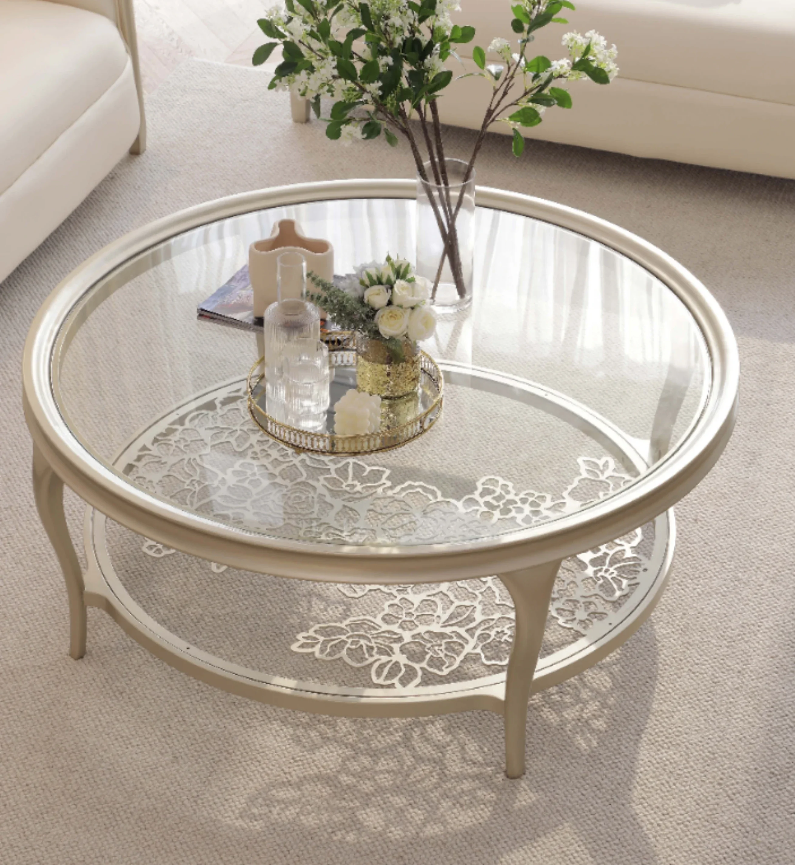 Light Luxury Furniture American Dining Tables and Chairs Set Solid Wood  round Modern Simple French Dining Table Rectangular