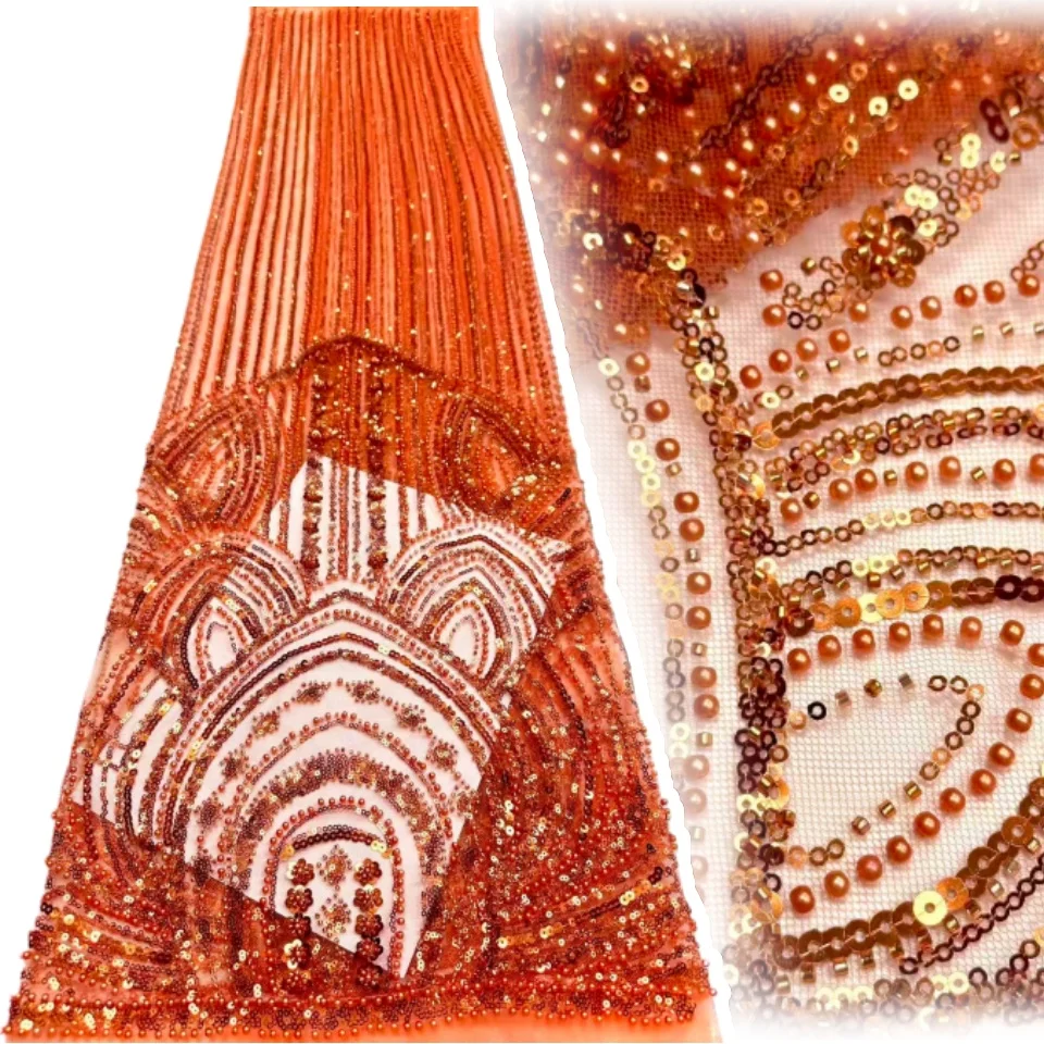 

Нигерия, тюль, кружево, африканская сетка, тюль, кружевная ткань, высокое качество, 5 ярдов, кружевная ткань с блестками, свадебное платье для женщин SZ1791