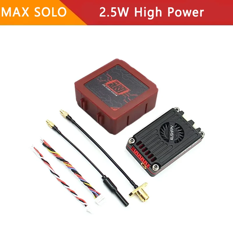 

in stock RUSHFPV RUSH MAX SOLO 5.8GHz 2.5W VTX 5.8G CNC Shell Built-In Cooling Fan For RC FPV Freestyle Long Range Racing Drone