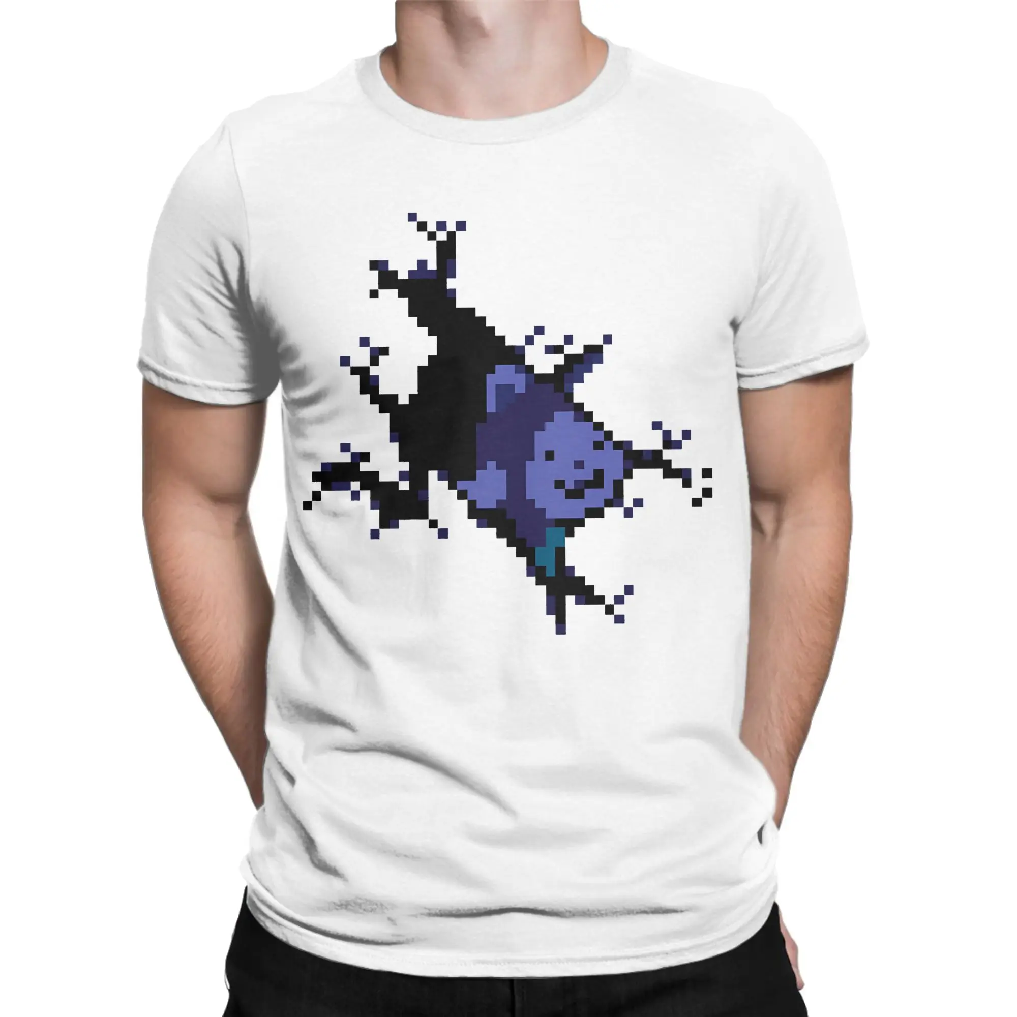 Men's T-Shirts Game Undertale Temmie Novelty Pure Cotton Tee Shirt Short Sleeve  T Shirt Round Neck Clothing Gift Idea