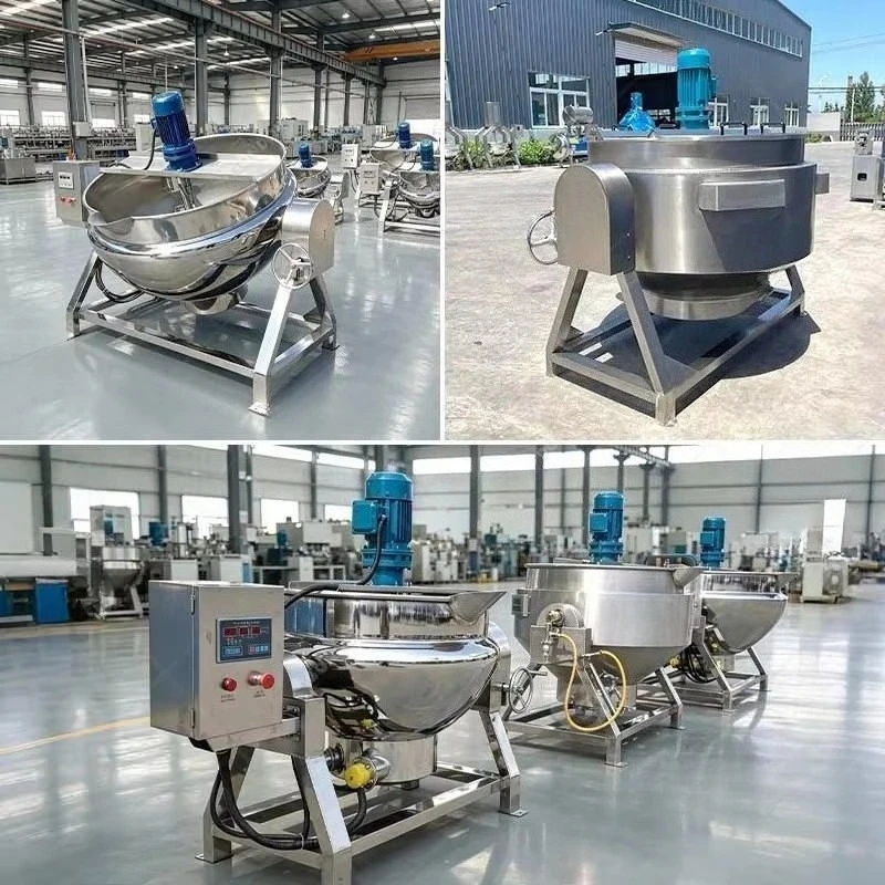 Industrial Double Automatic  Self Thermo Restaurante Jackets Oil Potting Cooker Jam Sauce Mixer Cooking Pot Machine