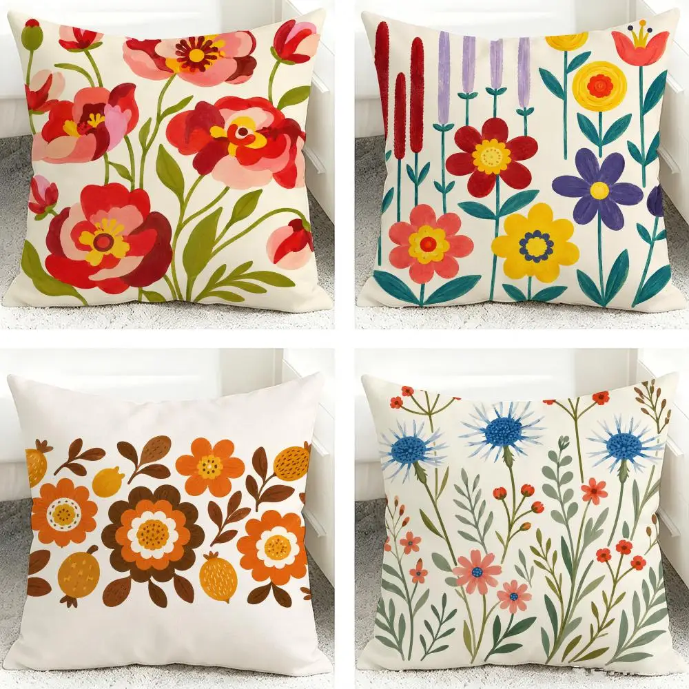 Wild Charm Flower Collection Cushion Cover Pillows Modern Home Decoration Living Room Pillow Covers Decorative Cushions Cover