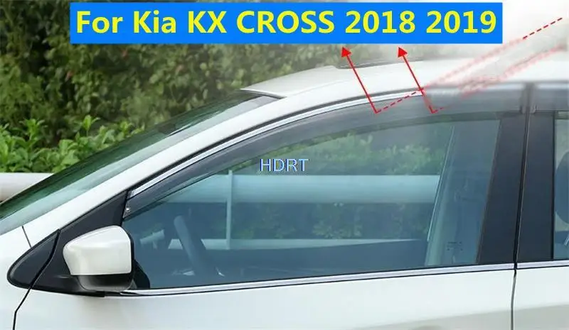 

Window Visor Rain Guard Vent Sun Shade Deflector For Kia KX-CROSS KX CROSS KXCROSS (K2 CROSS) 2018 2019 Car Styling Accessories