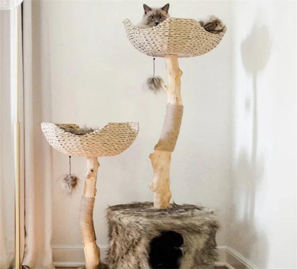 Plant Wholesale Wholesale sisal pet supplies Cat tree sisal climbing frame wooden cat climbing tower