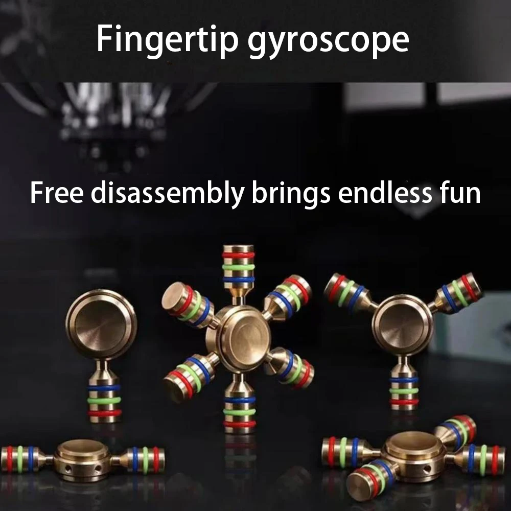 Metal Fingertip Gyroscope Rotator, Silent Bearing Hand Cranked Rotator, Fingertip Gyroscope Anti Anxiety Children&#039;s Adult Toy