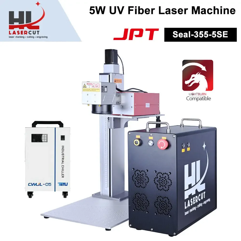 JPT 5W UV Laser Marking Machine Fiber UV 5W 355nm Engraving Machine for Glass/Wood/PVC/Stainless Steel Laser Marking