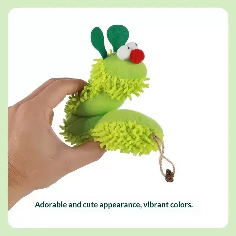 Caterpillar Plush Cat Toy with Catnip and Silvervine description 7