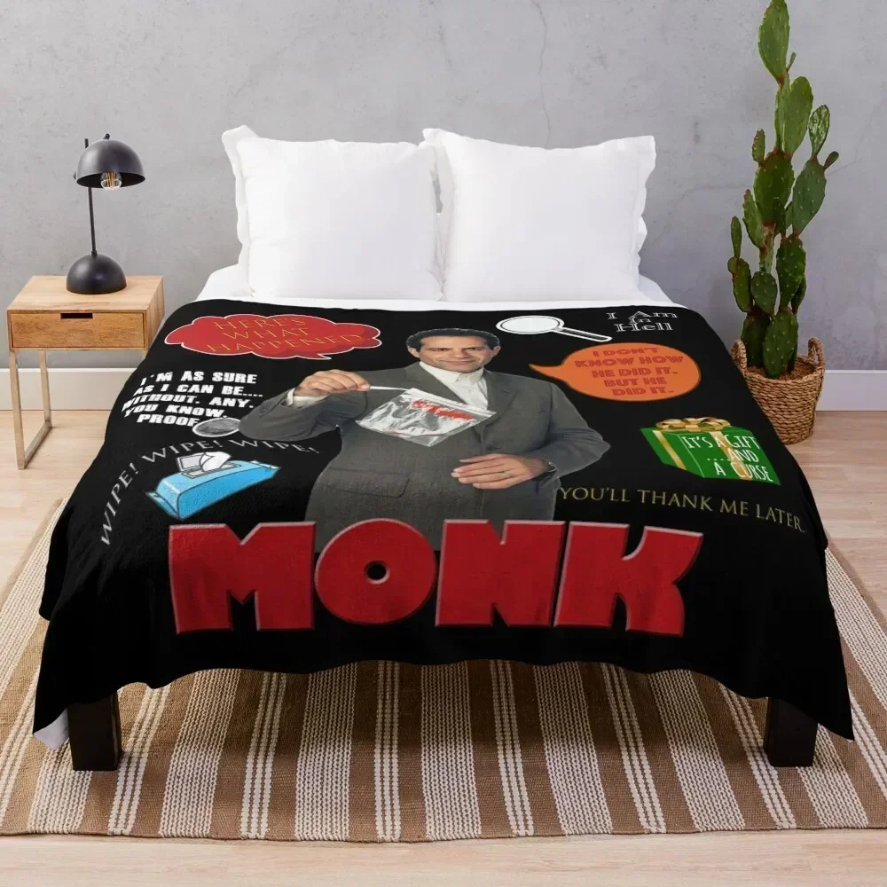 

Monk Quotes Throw Blanket Anti Shedding Soft Fuzzy Blanket for Home