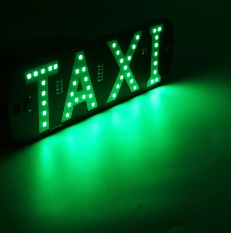 TAXI Roof Top Light, LED Vacant Sign with License Lamp for 5-12V Car, Universal Taxi Light