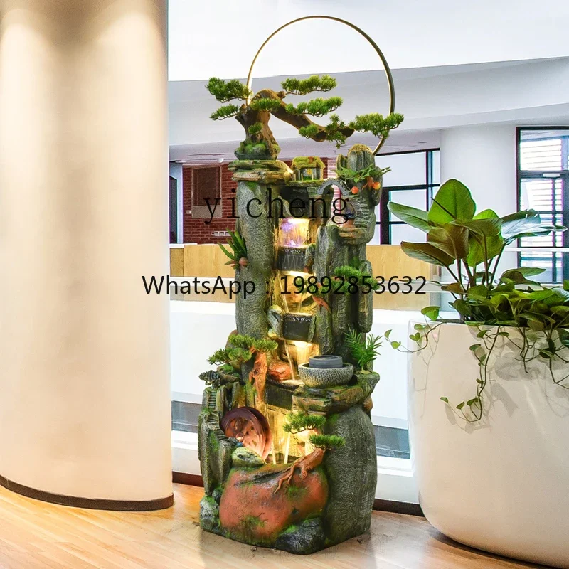 L14-  rockery, flowing water fountain, fish pond feng shui whl ornament, landing lucky water feature ornament