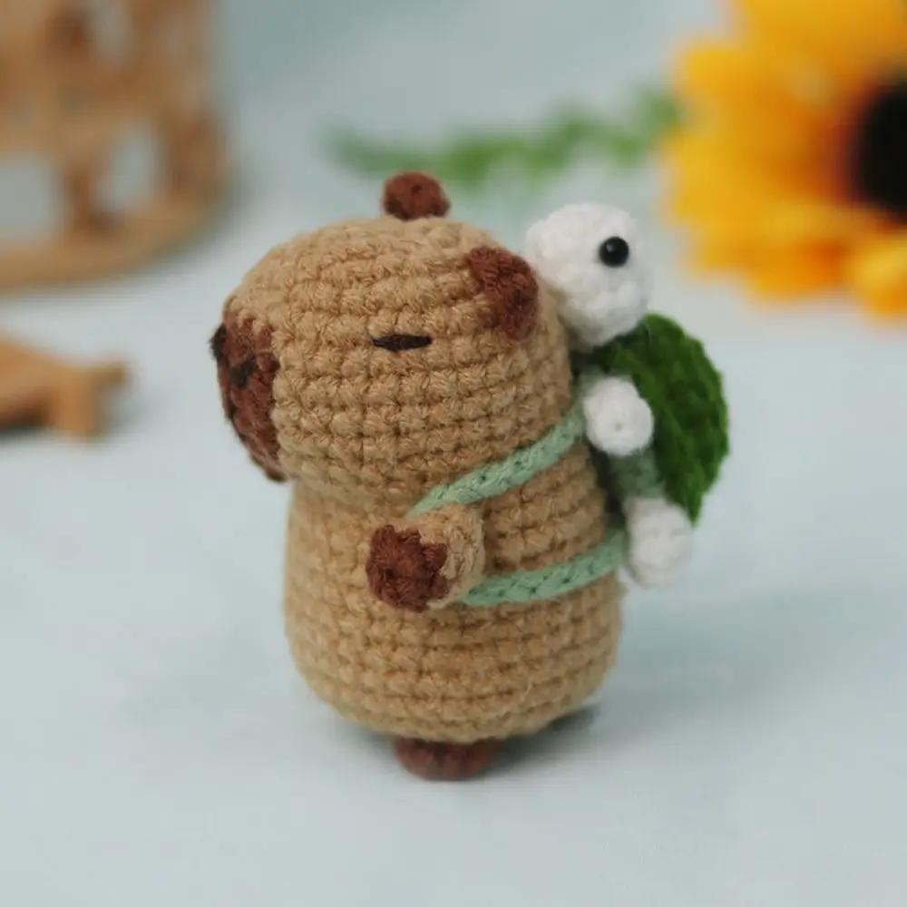 

New Beginner Crochet Animal Kit with Crochet Hooks Handmade Capybara DIY Crochet Kit DIY Set Guinea Pig Yarn Set Kit