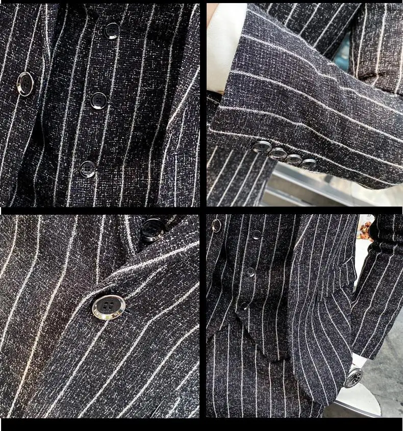 2023 Men's British Fashion Three-piece Set Slim Fit Suit Vest Trousers Ensemble Handsome Trendy All-in-one Banquet Blaze 47 S578009794d9146e888d7d80c43a882ecN