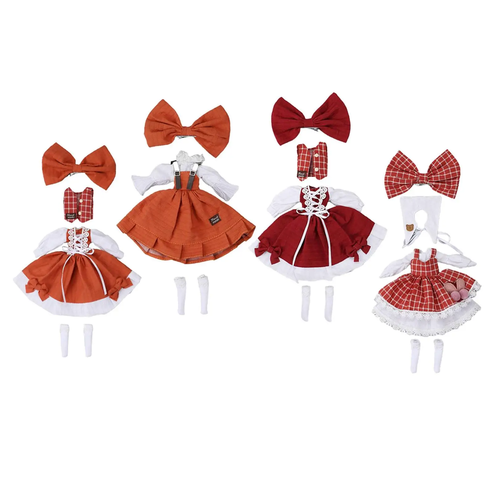 BJD poppenkleding meisjespop met haaraccessoires kledingoutfits voor Ob22