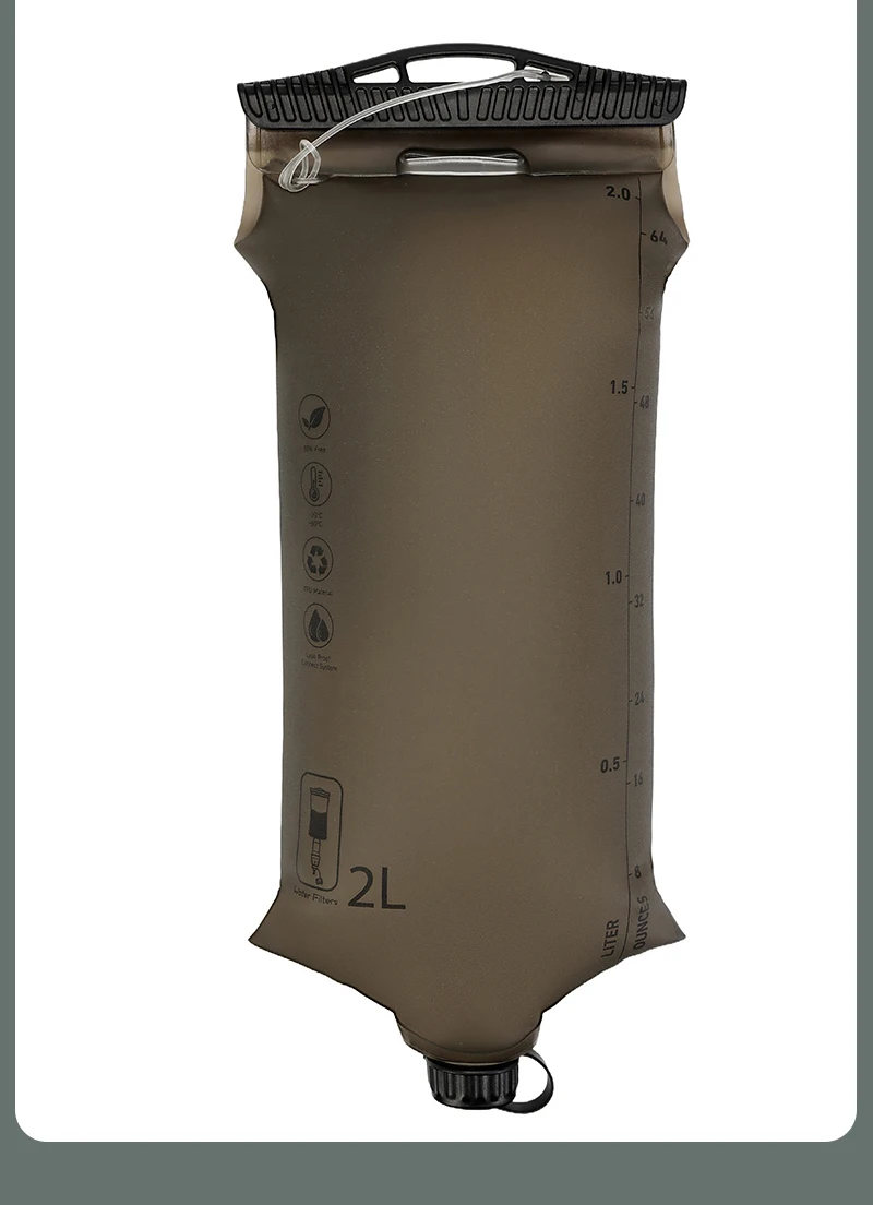 2L Wassersammel- und Filtrationsbeutel Hydratationsblase BPA-frei Auslaufsicher Langlebiger Wasserreservoir 28mm Hals TPU-Material – Detail 19