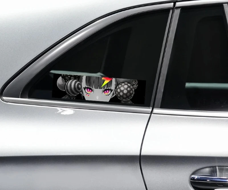 Anime JDM Girl Car Sticker Vinyl Decal Waterproof for Car Window Bumper Motorcycle Automotive Exterior Decor Stickers 2