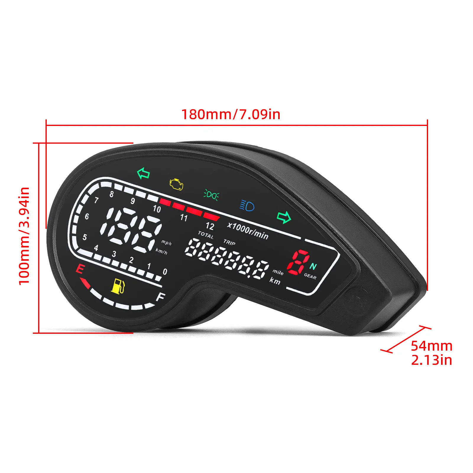 Motorcycle Speedometer LED Digital Odometer Dashboard RPM Tachometer Oil Level Gauge For Honda NXR150 NXR125 Bros 2003-2014 CRV