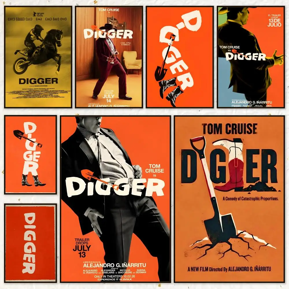 Book Classic Digger Poster HD Waterproof Wall Art Posters Self Adhesive Bedroom Living Room Home Decor Gift