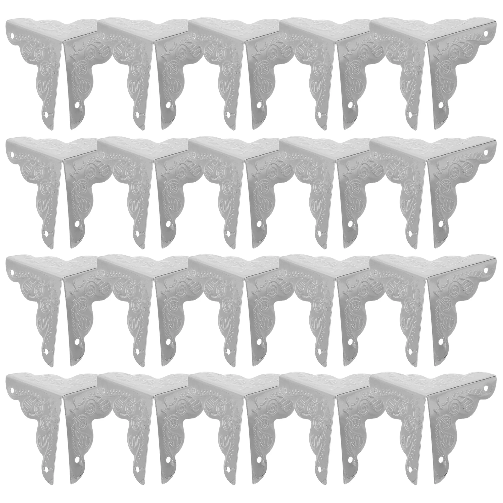 

100pcs Wooden Corner Protector Metal Safety Edge Guards Furniture Jewelry Metal Corner Guards Box Hardware Accessories