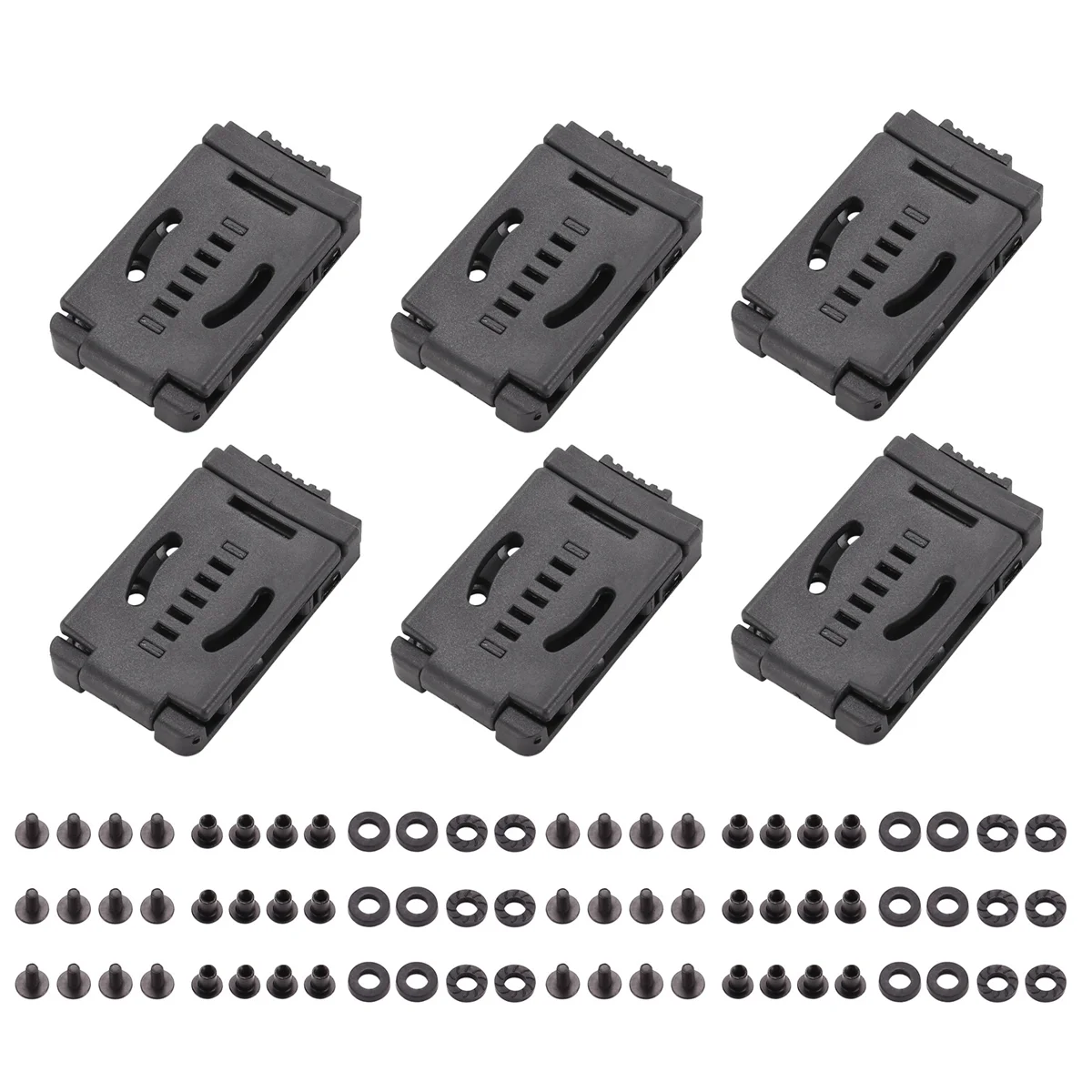 

CMHI 6PCS Travel Buckle Large Tek Lok Belt Clip Loop for Knife Kydex Sheath/Holster with Hardware, Special for DIY