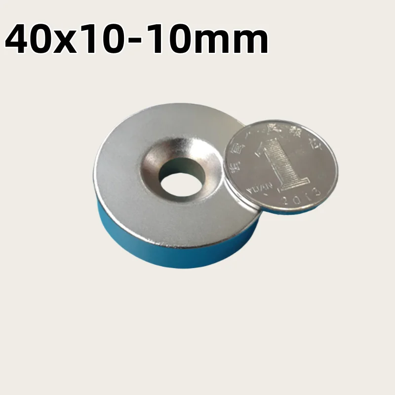 

40x10-10mm Strong Rare Earth Magnets 40x10mm Hole 10mm for Fridge,DIY,Building,Scientific,Craft,Education ,Fast Delivery
