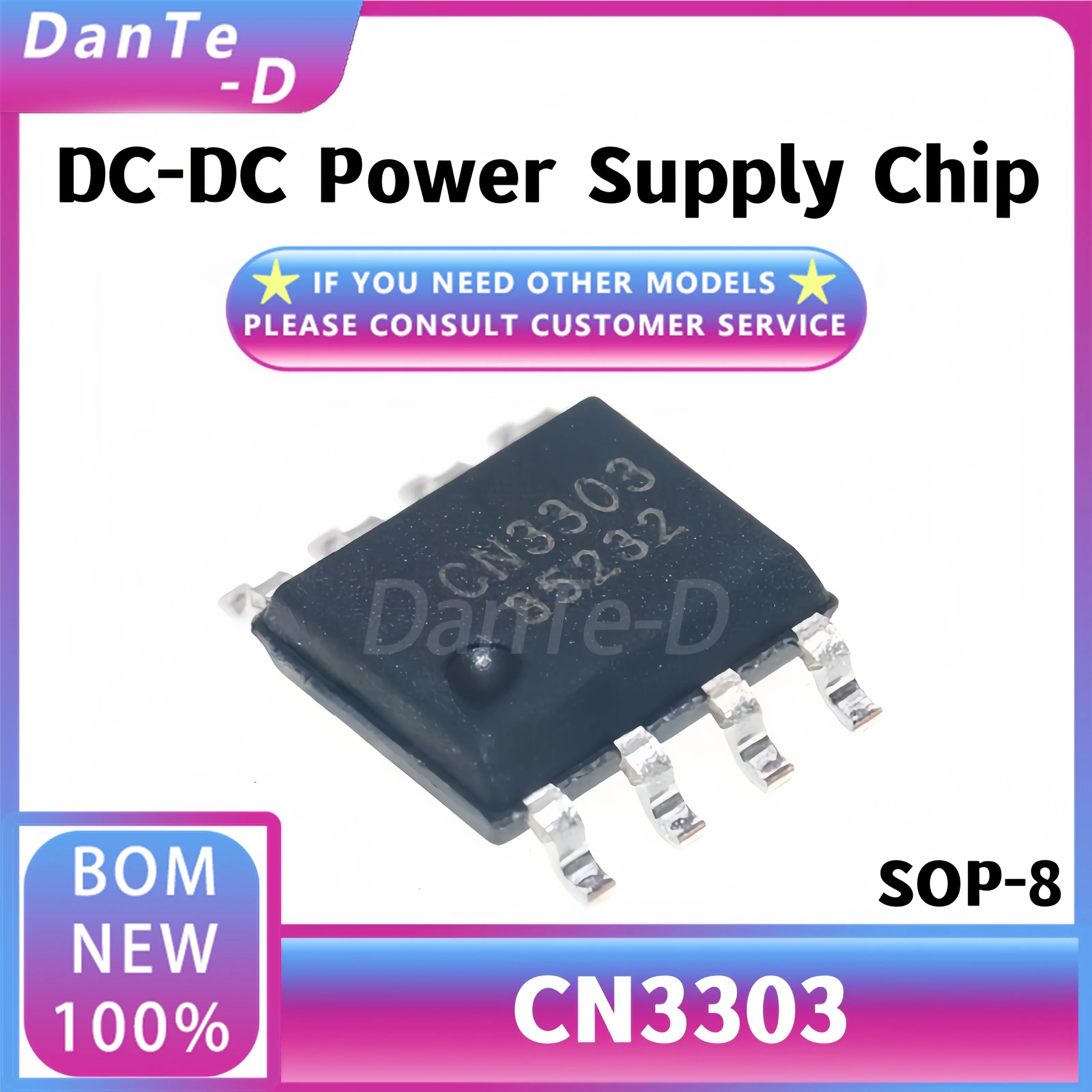 10PCS CN3303 Original genuine SOP-8 PFM booster three-piece lithium battery charging control chip