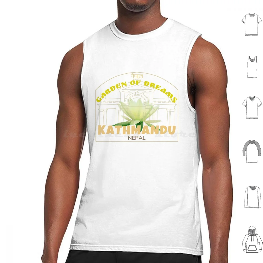 Garden Of Dreams Kathmandu Nepal-Travel And Tourism Tank Tops Print Cotton Kathmandu Nepal Garden Of Dreams