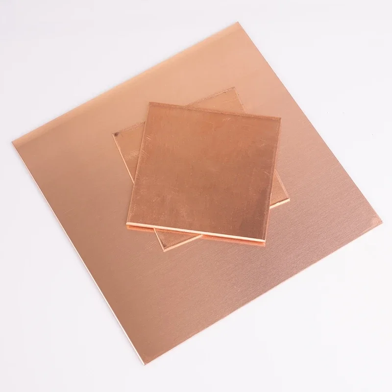 

T2 thick 0.3mm 0.5mm 50x50mm purity copper metal sheet plate Nice Mechanical Behavior copper plate customize