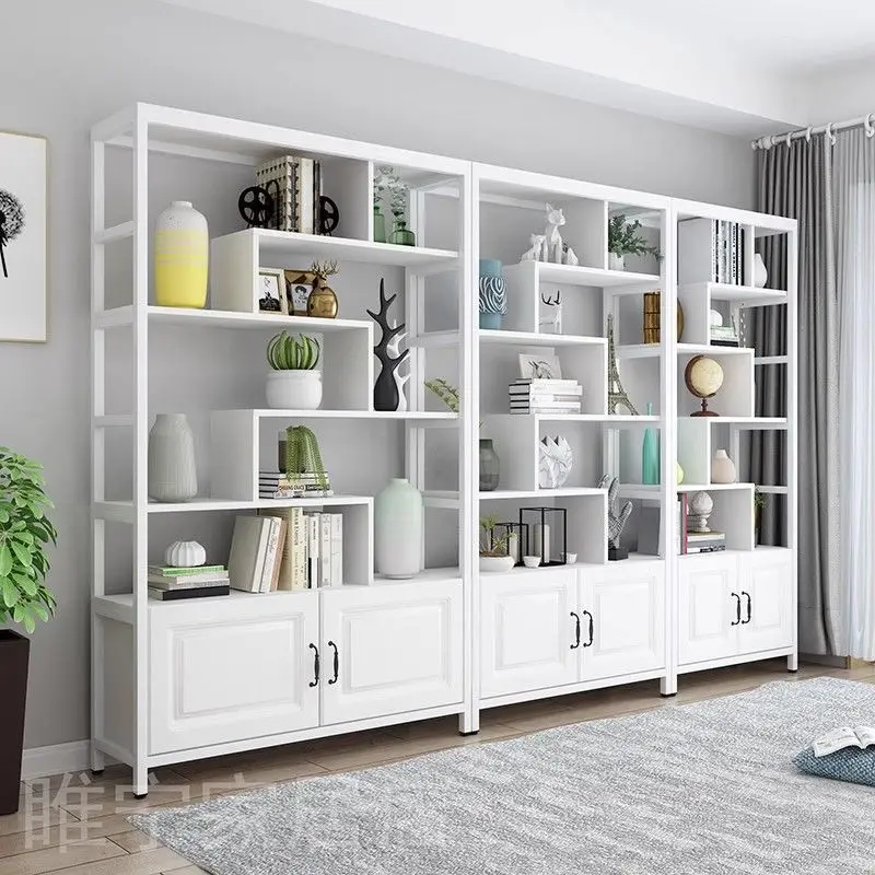 Home bookshelf simple modern storage combination living room floor creative partition office multi-layer