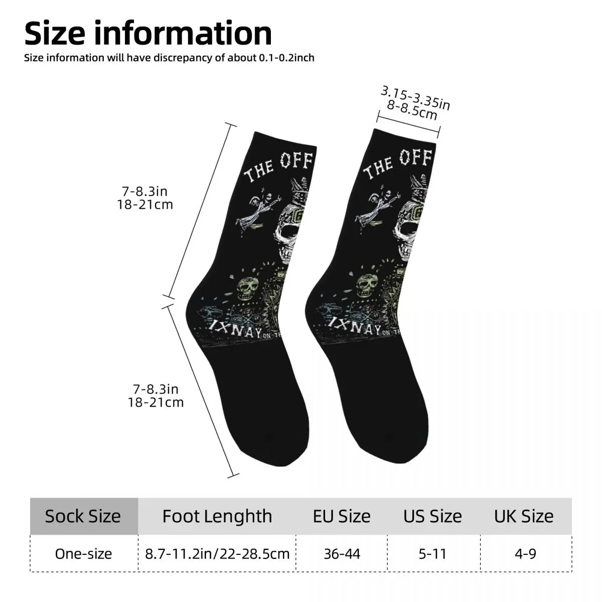 Cool The Offspring Ethereal Nocturne Basketball Socks Polyester Crew Socks for Women Men Breathable