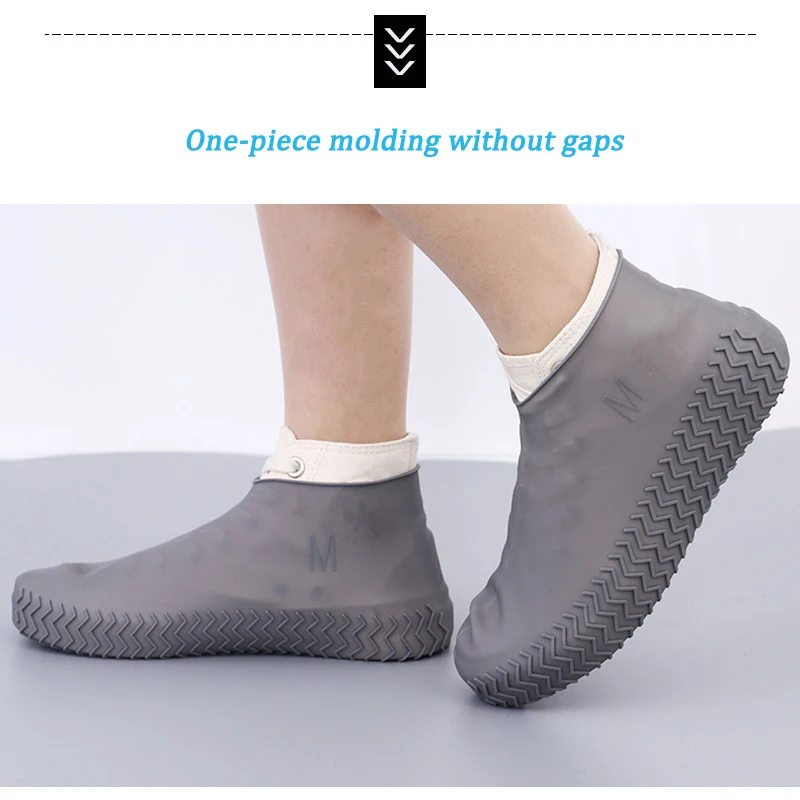 Wasserdichte Schuhüberzüge für Damen und Herren, wiederverwendbar, faltbar, rutschfest, Schuhschutz, Überschuhe, Regengaloschen, Kinder, Herren – Detail 3