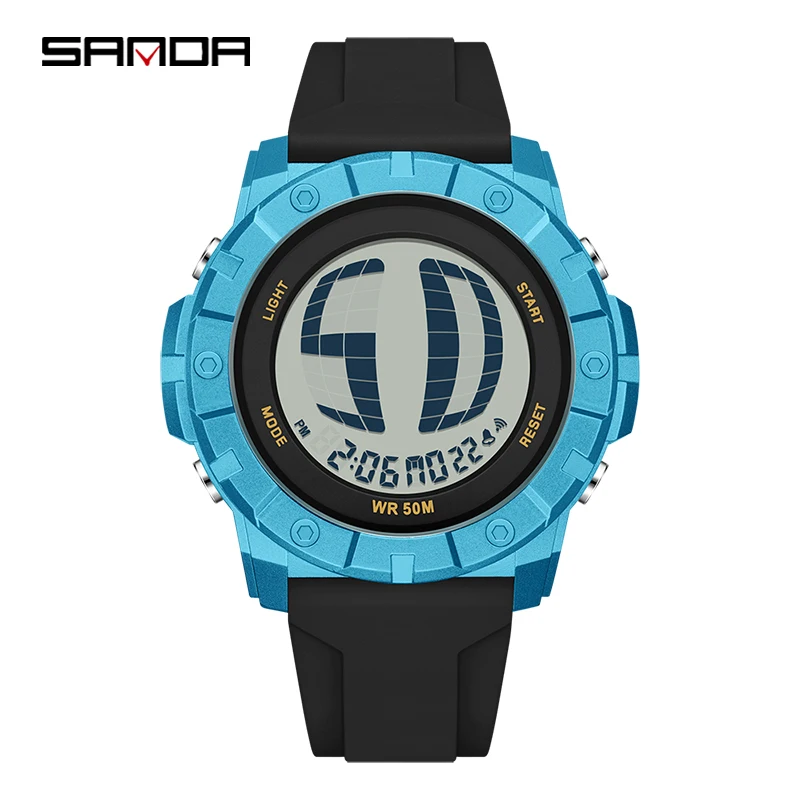 

SANDA 2209, хит продаж, мужские и женские спортивные электронные часы, водонепроницаемые цифровые часы с подъемным светом и подвижным экраном, reloj