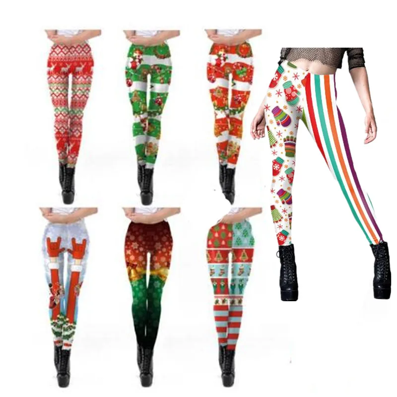 Christmas clothing 2023 New Christmas Leggings Women Winter Warm Pants High Elastic and Comfortable Plus Christmas trousers wome