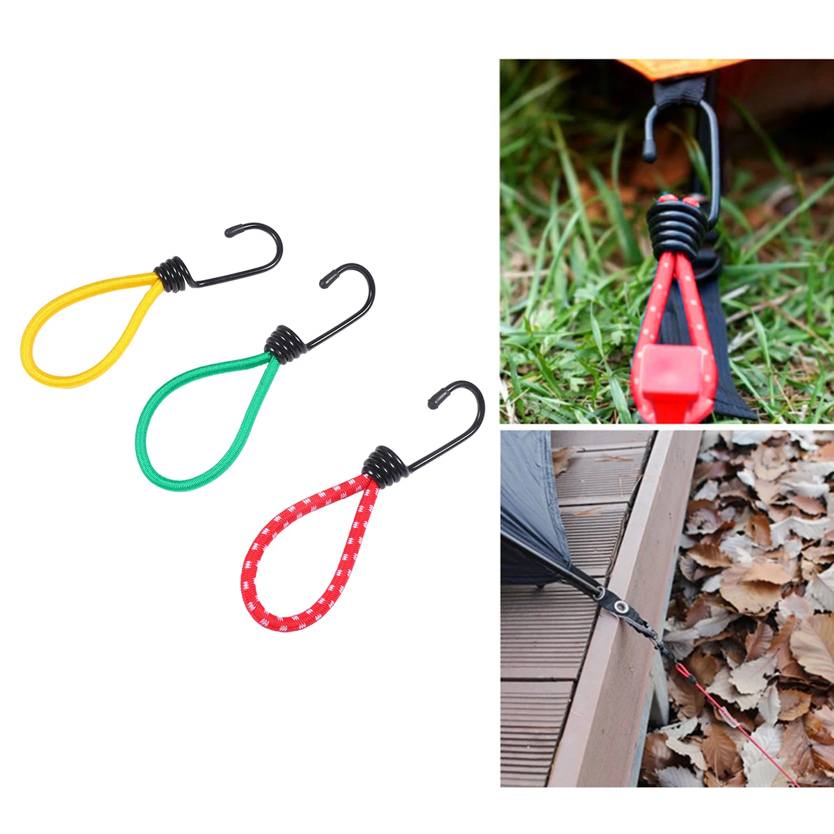 

Camping Tent Elastic String Clip Hooks Outdoor Camping Accessories Lightweight Portable Tools