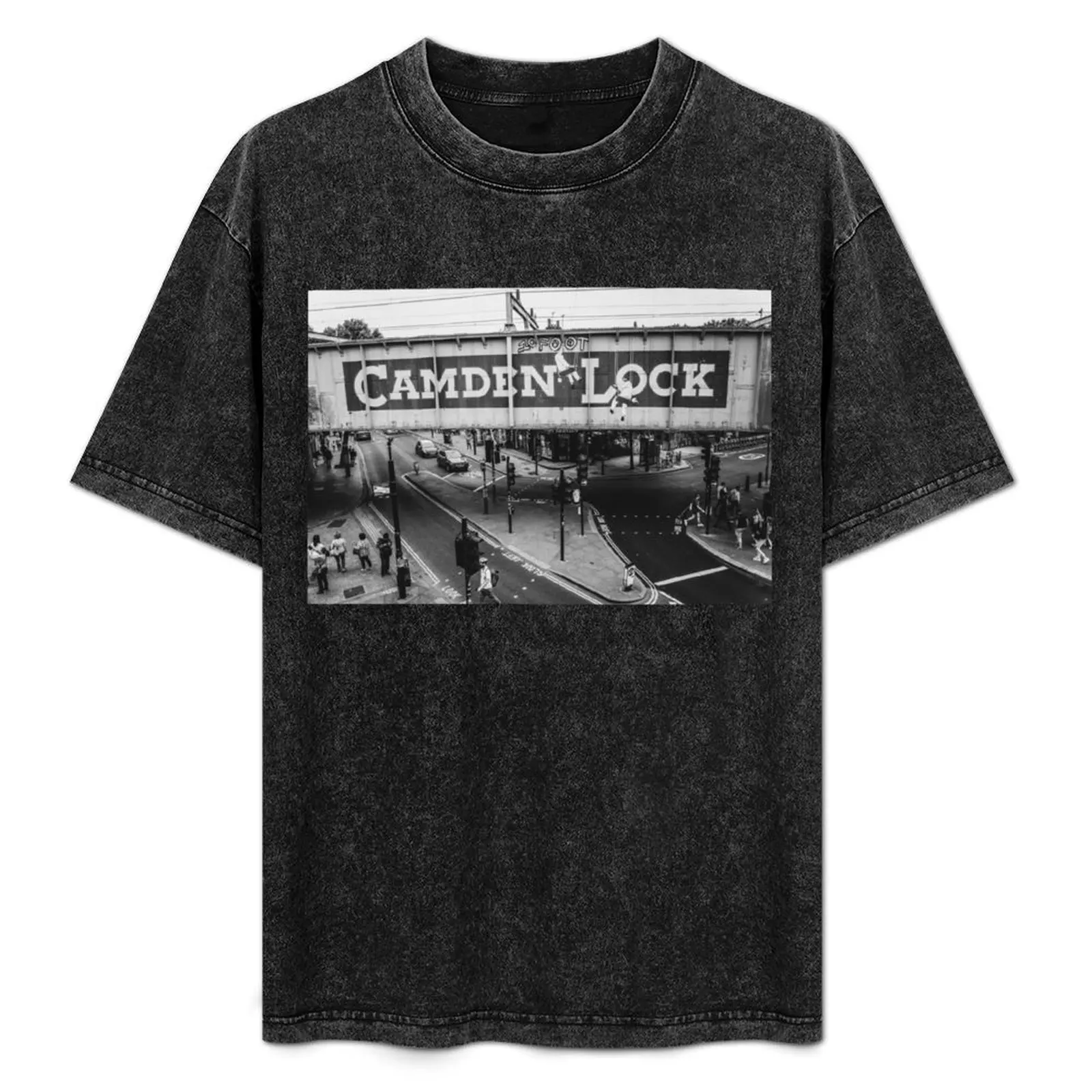 

Camden Market London - Black and White T-Shirt man t shirts for men essential t shirt T-Shirt