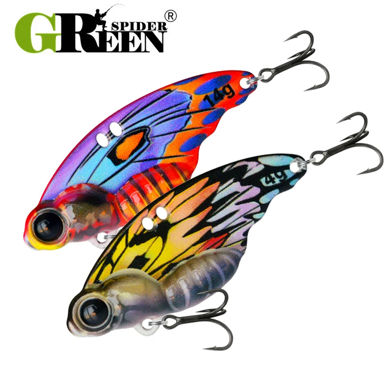 Metall VIB Vibration Köder Spinner Löffel Angelköder 14g Jigs Forelle Winter Angeln Harte Köder Tackle Pesca